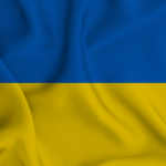 Ukrajinska zastava Ucraine flag slika canva