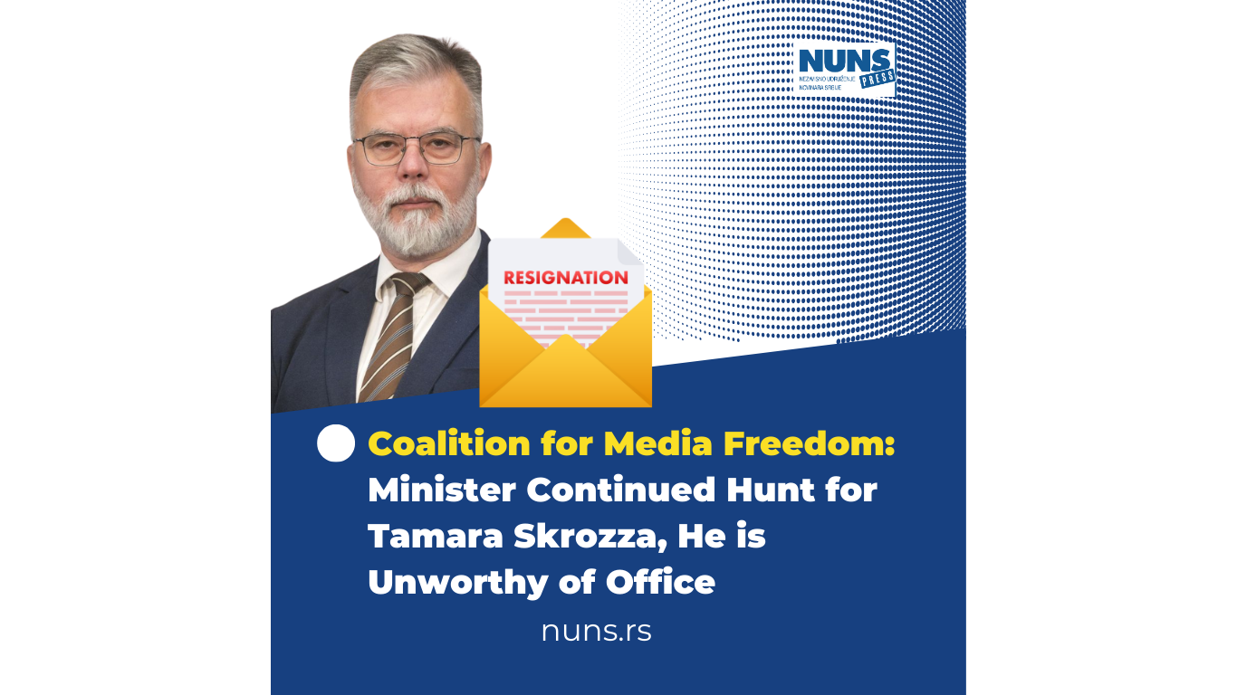 Coalition for Media Freedom: Minister Continued Hunt for Tamara Skrozza, He is Unworthy of Office