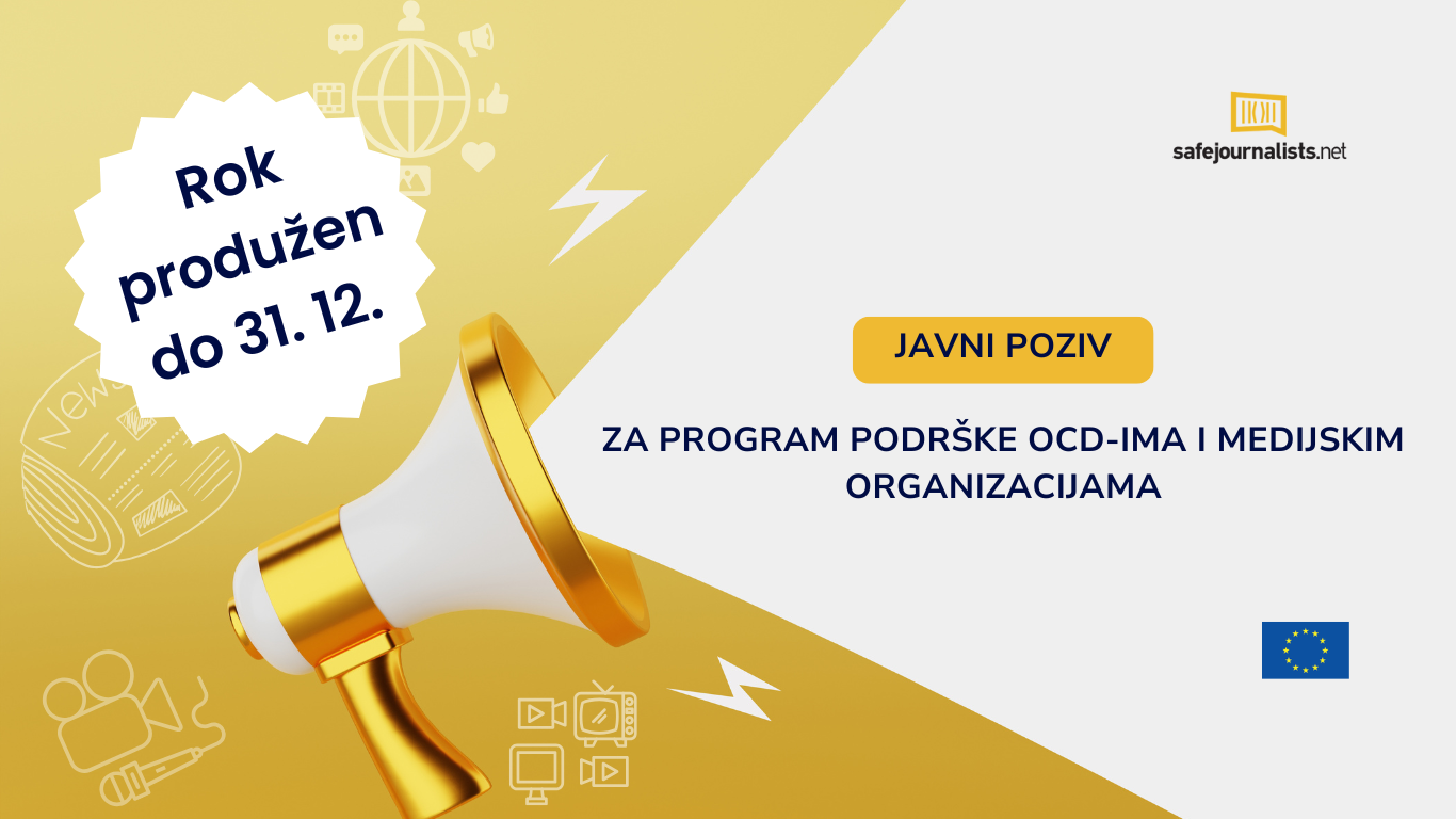 Javni poziv Mreže SafeJournalists za program podrške OCD-ima i medijskim organizacijama (Srbija)