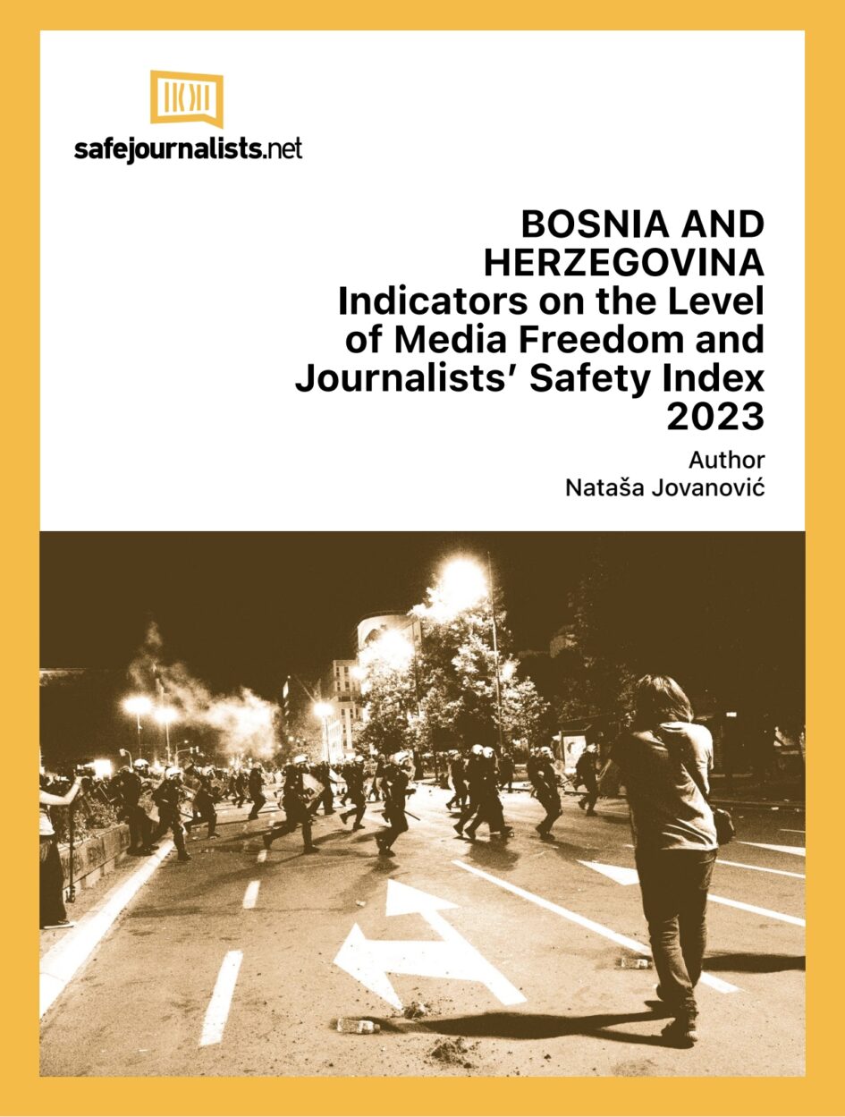 Bosnia and Herzegovina – Indicators of Media Freedom Levels and Journalists’ Safety Index 2023