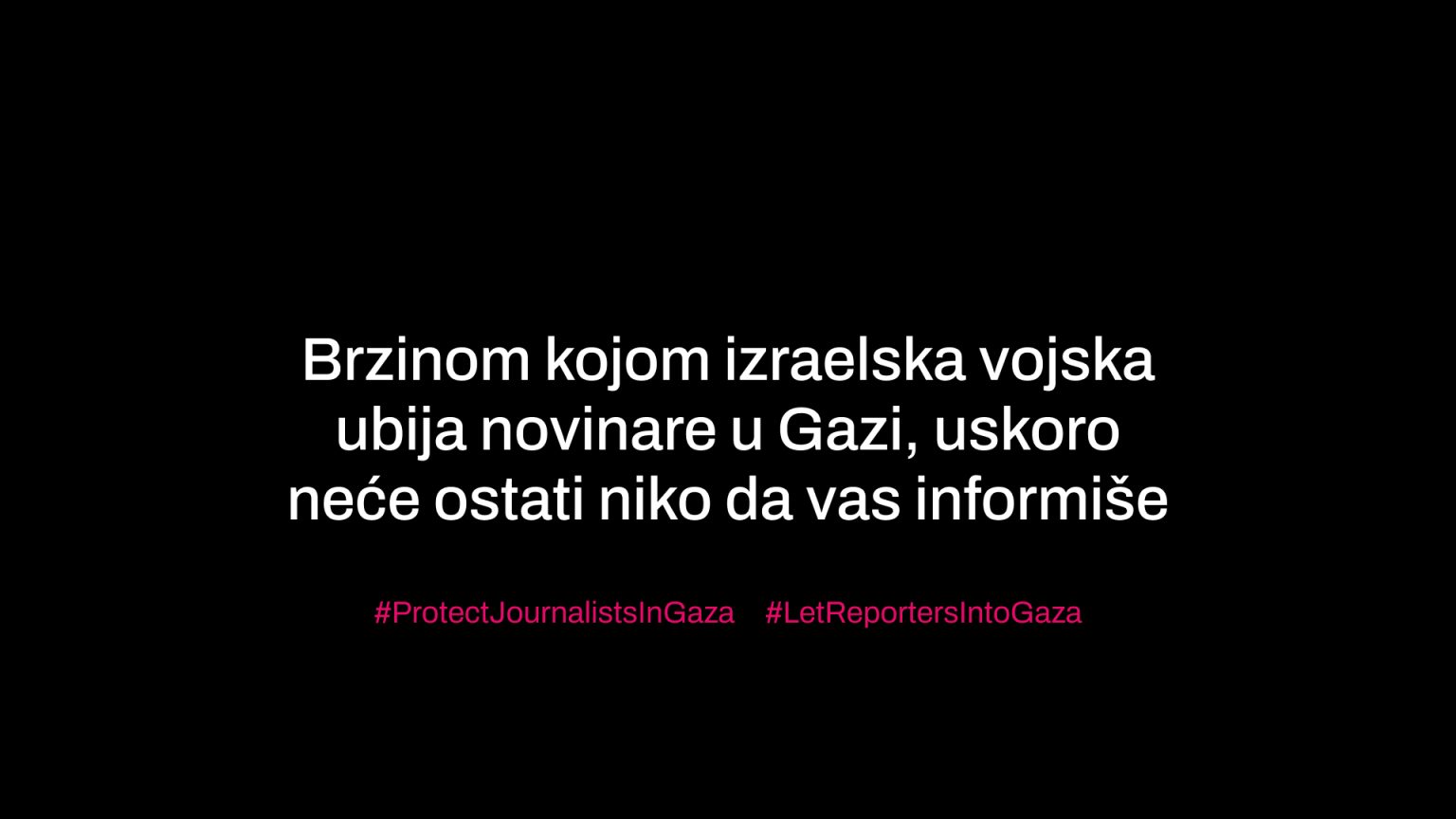 RSF i Avaaz pokreću međunarodnu medijsku akciju: „Brzinom kojom izraelska vojska ubija novinare u Gazi, uskoro neće ostati niko da vas informiše“