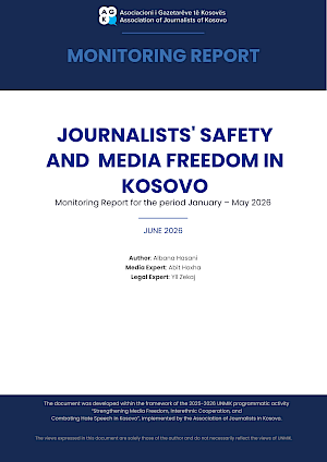 Journalists’ Safety and Media Freedom In Kosovo (January – May 2026)